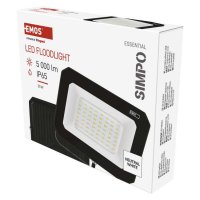 EMOS LED reflektor SIMPO 50 W, �ern�, neutr�ln� b�l� ZS2243