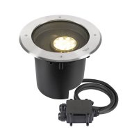 BIG WHITE (SLV) DASAR� XL sv�tidlo do zem�, asymetrick�, 3000K, 70�/40�, IP65/IP67, kulat�, nerezov� ocel / �ern� 1009170