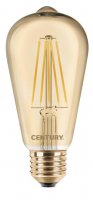CENTURY LED FILAMENT ST64 EPOCA 8W E27 2200K 630Lm 360d DIMM 64x138mm IP20 CEN INVPD-082722 CENTURY LED FILAMENT ST64 EPOCA 8W E27 2200K 630Lm 360d DIMM 64x138mm IP20 CEN INVPD-082722