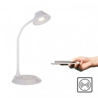 JUST LIGHT LED stoln� lampa b�l� bezdr�tov� nab�jen� telefonu dotykov� stm�va� flexibiln� oto�n� 3000K LD 14414-16