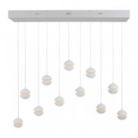 JUST LIGHT Kolekce Sch�ner Wohnen LED z�v�sn� sv�tidlo LINI, b�l�, 11-ramenn�, stm�vateln�, krokov� stm�vateln� 3000K