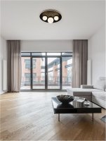 NOVA LUCE stropn� sv�tidlo VELNA LED �ern� hlin�k a op�lov� sklo 3000K 52W stm�vateln� 9061431