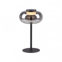 JUST LIGHT Kolekce Sch�ner Wohnen stoln� lampa SIA �ern�, kou�ov� sklo, ���rov� vyp�na� 3000K