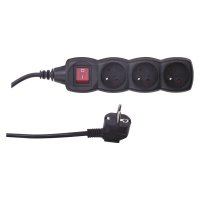 EMOS Prodlužovací kabel s vypínačem – 3 zásuvky, 3m, černý PC1313 EMOS Prodlužovací kabel s vypínačem – 3 zásuvky, 3m, černý PC1313