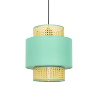 ACA Lighting z�v�sn� sv�tidlo 1XE27 NISYROS textil+ratan D30XH150CM TF20831PG