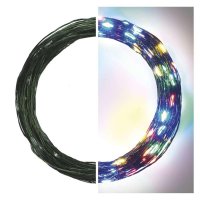 EMOS LED v�no�n� nano �et�z zelen�, 15 m, venkovn� i vnit�n�, multicolor, �asova� D3AM03