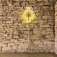 DecoLED LED sv�teln� hv�zda na vrchol stromu 3D tisk, 60 x 90 cm, teple b�l�