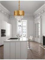 NOVA LUCE z�v�sn� sv�tidlo GRANE zlat� kov a k�i���l E14 4x5W 230V IP20 bez ��rovky 9181100