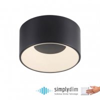 JUST LIGHT LED stropn� sv�tidlo �ern� pr�m�r 16cm stm�vateln� SimplyDim 3000K LD 14325-18