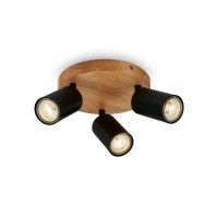 BRILONER Bodové svítidlo pr. 19 cm 3xGU10 max. 9W černá BRILO 2922-035 BRILONER Bodové svítidlo pr. 19 cm 3xGU10 max. 9W černá BRILO 2922-035