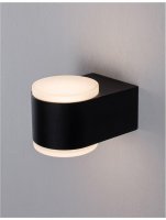 NOVA LUCE venkovn� n�st�nn� sv�tidlo NUS �ern� hlin�k a akrylov� difuzor LED 2x4W 3000K 100-240V 120st. IP54 sv�tlo nahoru a dol� 9200202