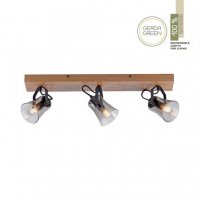LEUCHTEN DIREKT is JUST LIGHT stropn� sv�tidlo 3 ramenn� p��rodn� d�evo dub nastaviteln� LD 11449-79