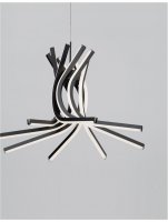 NOVA LUCE z�v�sn� sv�tidlo NORINE �ern� hlin�k a akryl LED 50W 230V 3000K IP20 stm�vateln� 9100282