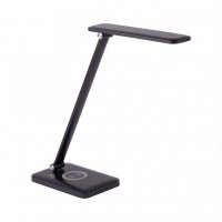 LEUCHTEN DIREKT is JUST LIGHT LED stolní lampa, černá, QI-nabíjení, dotykový stmívač, CCT 3000-5000K LEUCHTEN DIREKT is JUST LIGHT LED stolní lampa, černá, QI-nabíjení, dotykový stmívač, CCT 3000-5000K