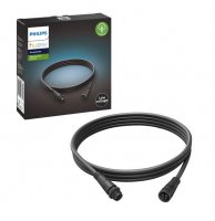 Hue Prodlužovací nízkonapěťový kabel 2,5m k venkovním svítidlům Philips Hue 17368/30/PN, IP67, černý Hue Prodlužovací nízkonapěťový kabel 2,5m k venkovním svítidlům Philips Hue 17368/30/PN, IP67, černý