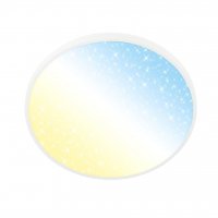 BRILONER Competo stropn� sv�tidlo pr.38 cm - 24W, 2600lm, stm�vateln�, hv�zdn� nebe, CCT tepl� - denn� b�l�, matn� nikl 3907016