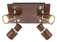 Rabalux bodov� sv�tidlo Merkur GU10 4x MAX 50W hn�do�ern�, textura d�eva 6008