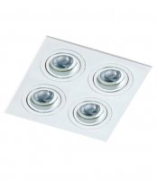 Stropn� bodov� z�pustn� sv�tidlo AZzardo Caro 4 Square white AZ2442 GU10 4x40W IP20 18cm b�l�