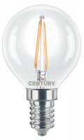 CENTURY LED FILAMENT MINI GLOBE �IR� 2W E14 2700K 245Lm 360d 45x76mm IP20 CEN INH1G-021427