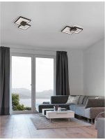 NOVA LUCE stropn� sv�tidlo PORTO �ern� ocel hlin�k a akryl LED 19W 230V 3000K IP20 9364037