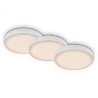 BRILONER 3ks sada LED vestavn� sv�tidlo, pr. 7,5 cm, 3 W, 350 lm, b�l� IP44 BRI 7061-036