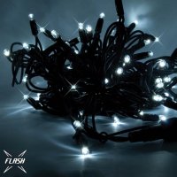 DecoLED LED sv�teln� �et�z, 20m, ledov� b�l� s FLASH efektem, 120 diod, �ern� kabel SFNX120