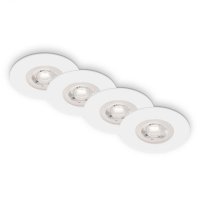 BRILONER LED vestavn� sv�tidla, pr.9 cm, 4x LED, 4,9 W, 480 lm, matn� b�l� IP44 BRILO 7998-046