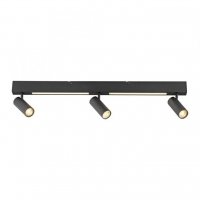 JUST LIGHT Kolekce Sch�ner Wohnen stropn� sv�tidlo DANTE, �ern�, 3-ramenn�, ovl�d�n� vyp�na�em, pam�ov� funkce 3000K