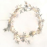 ACA Lighting "�ampa� v�nec", 20 mini LED sv�t�lek WW na baterie (2XAA) st��brn� m��en� dr�t IP20 150+30cm �ir� p��vodn� kabel X07201143