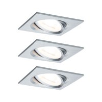 PAULMANN Vestavn� sv�tidlo LED Nova hranat� 3x6,5W GU10 hlin�k brou�en� v�klopn� 3-krokov�-stm�vateln� 934.74 P 93474