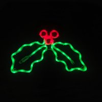 ACA Lighting V�no�n� venkovn� dekorace jmel� 60 LED 2,5m hadice,�erven�+zelen� IP65 45x32cm 1.5m nap�jec� kabel X08603527