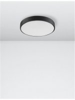 NOVA LUCE stropn� sv�tidlo HADON �ern� hlin�k matn� b�l� akrylov� difuzor LED 24W 230V 3000K IP20 9001531