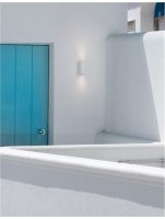 NOVA LUCE venkovn� n�st�nn� sv�tidlo NERO hlin�k b�l� sklen�n� difuzor GU10 2x7W 220-240V IP54 bez ��rovky sv�tlo nahoru a dol� 910022