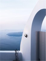 NOVA LUCE venkovn� n�st�nn� sv�tidlo CAPO �ern� hlin�k a tvrzen� sklen�n� difuzor LED 3W 3000K 220-240V IP65 9060199