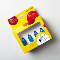 Blistr 4 MODR� ��rovky LED FILAMENT pro sv�cen 34V/0,2W