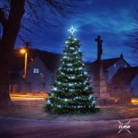 LED světelná sada na stromy vysoké 3-5m, ledová bílá s Flash LED světelná sada na stromy vysoké 3-5m, ledová bílá s Flash