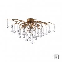 PAUL NEUHAUS K�i���lov� stropn� sv�tidlo ICICLE, staromosaz, sklen�n� p��v�ky, hra sv�tla