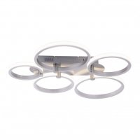 PAUL NEUHAUS LED stropn� sv�tidlo, 5-ramenn�, kruhy, ocel 3000K LD 12112-55