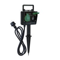 Solight zahradn� sloupek IP44, 2 z�suvky, gumov� kabel 1,5m PG01