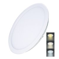 Solight LED mini panel CCT, podhledov�, 24W, 1800lm, 3000K, 4000K, 6000K, kulat� WD144