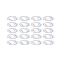 PAULMANN LED vestavné svítidlo FixedLED 20ks sada výklopné 25° 20x4,8W 230V 3000K bílá PAULMANN LED vestavné svítidlo FixedLED 20ks sada výklopné 25° 20x4,8W 230V 3000K bílá