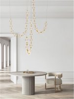 NOVA LUCE z�v�sn� sv�tidlo BRILLANTE zlat� hlin�k a akryl LED 133W 230V 3200K IP20 v�. d�lkov�ho ovl�d�n� stm�vateln� 9695201