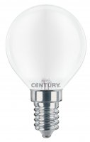 CENTURY LED FILAMENT MINI GLOBE SATEN 6W E14 3000K 806Lm 360d 45x80mm IP20 CEN INSH1G-061430