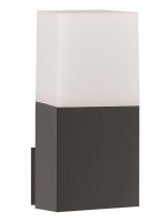 NOVA LUCE venkovn� n�st�nn� sv�tidlo STICK tmav� �ed� hlin�k b�l� akryl E27 1x12W 220-240V IP54 bez ��rovky 713412