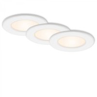 BRILONER 3ks sada LED vestavn� sv�tidlo, pr. 11,5 cm, 6 W, b�l� BRI 7053-036