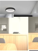 NOVA LUCE stropn� sv�tidlo ALBI �ern� hlin�k a akryl LED 32W 230V 3000K IP20 stm�vateln� 8105616