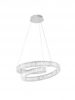 NOVA LUCE z�v�sn� sv�tidlo CONCETO chromovan� kov a k�i���l LED 50W 230V 3500K IP20 stm�vateln� 9019720