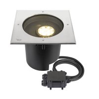 BIG WHITE (SLV) DASAR� XL sv�tidlo do zem�, asymetrick�, 3000K, 70�/40�, IP65/IP67, �tvercov�, nerezov� ocel / �ern� 1009171