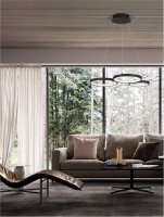 NOVA LUCE závěsné svítidlo MAGNUS černý hliník a akryl LED 28W 230V 3000K IP20 stmívatelné 9248115 NOVA LUCE závěsné svítidlo MAGNUS černý hliník a akryl LED 28W 230V 3000K IP20 stmívatelné 9248115