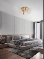 NOVA LUCE stropn� sv�tidlo GATLIN mosazn� zlat� kov a akryl LED 41W 230V 3000K IP20 stm�vateln� 9756713